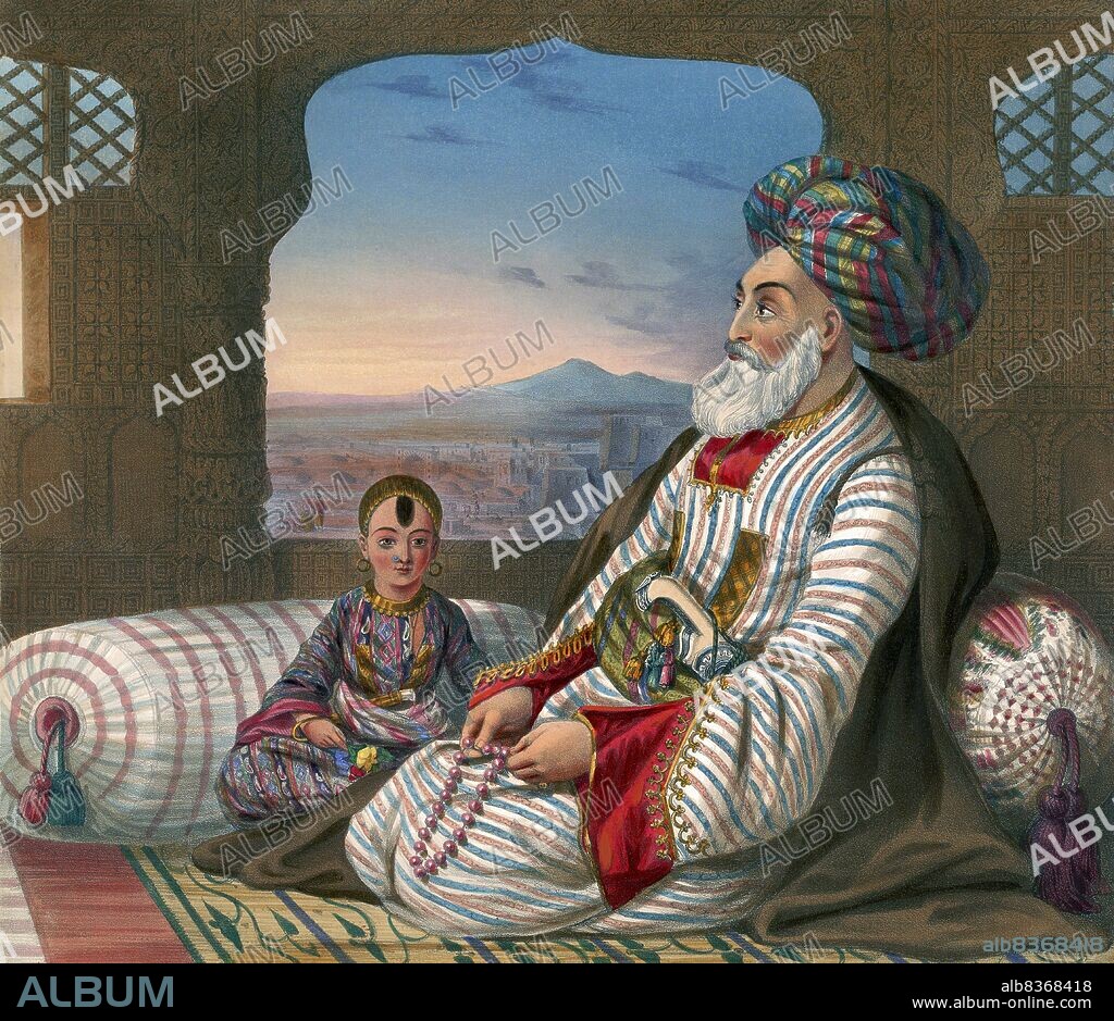 Dost Mohammad Khan (December 23, 1793 - June 9, 1863) was the Emir of Afghanistan between 1826 and 1863. He first ruled from 1826 to 1839 and then from 1843 to 1863. He was the eleventh son of Sardar Pyendah Khan (chief of the Barakzai tribe) who was killed by Zaman Shah Durrani in 1799. He was the grandson of Hajji Jamal Khan who founded the Barakzai dynasty in Afghanistan. Dost Mahommed belonged to the Pashtun ethnic group.