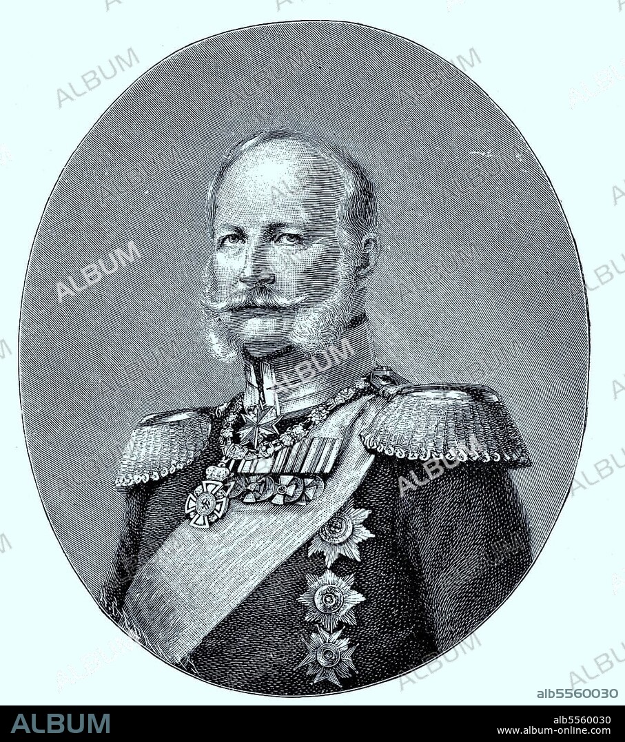 Prinz Wilhelm, 22. März 1797, 9. März 1888, König von Preußen seit 1861, ab 1867 Präsident des Norddeutschen Bundes und ab 1871 erster deutscher Kaiser, Wilhelm I. digitale verbesserte Reproduktion eines Originals aus dem Jahr 1880.
