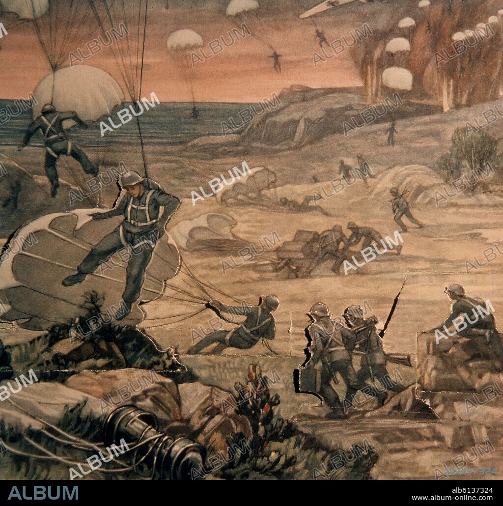 BATALLA AEREA EN EL CIELO DE EGIPTO 1940 - SEGUNDA GUERRA MUNDIAL.