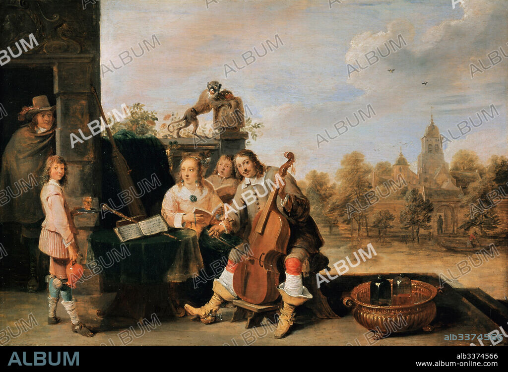 DAVID TENIERS THE YOUNGER. Self-portrait with Family.