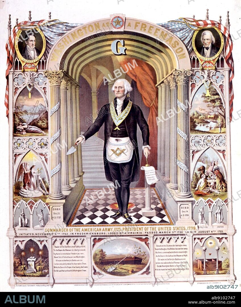 George Washington (1732-1799) as Master Mason of his Lodge.