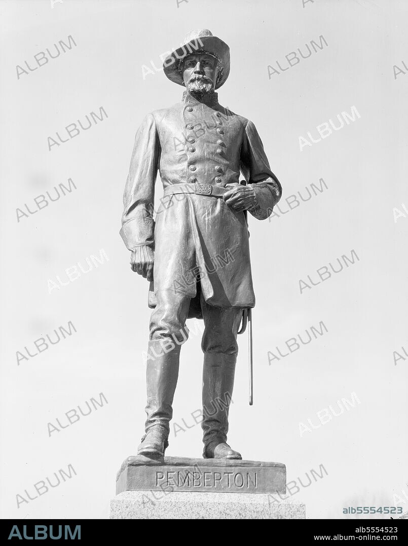 WALKER EVANS. Vicksburg battlefield monument. Mississippi. [The Lt. General John C. Pemberton Statue by Edmond T. Quinn was erected in Vicksburg in 1917. Pemberton was the commanding officer during the Confederate surrender at the Siege of Vicksburg in 1863].