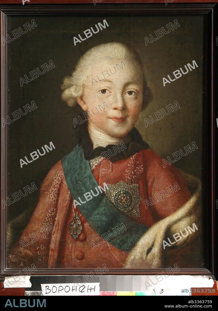 ALEXEI PETROVICH ANTROPOV. Portrait of Grand Duke Pavel Petrovich (1754-1801).