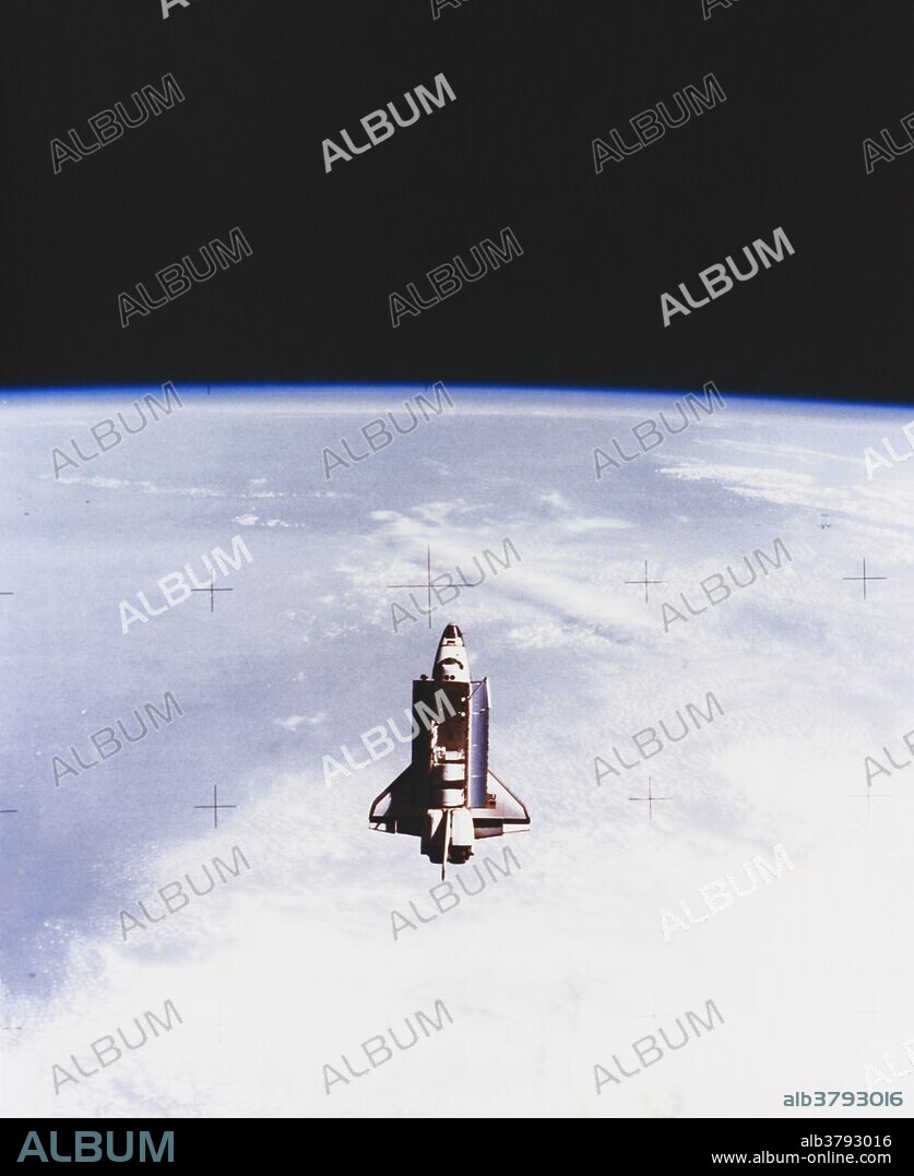 This view of the Space Shuttle Challenger was taken from the Shuttle Pallet Satellite, (SPAS-01), during proximity operations; Mission STS-7, (6/18/83-6/24/83).