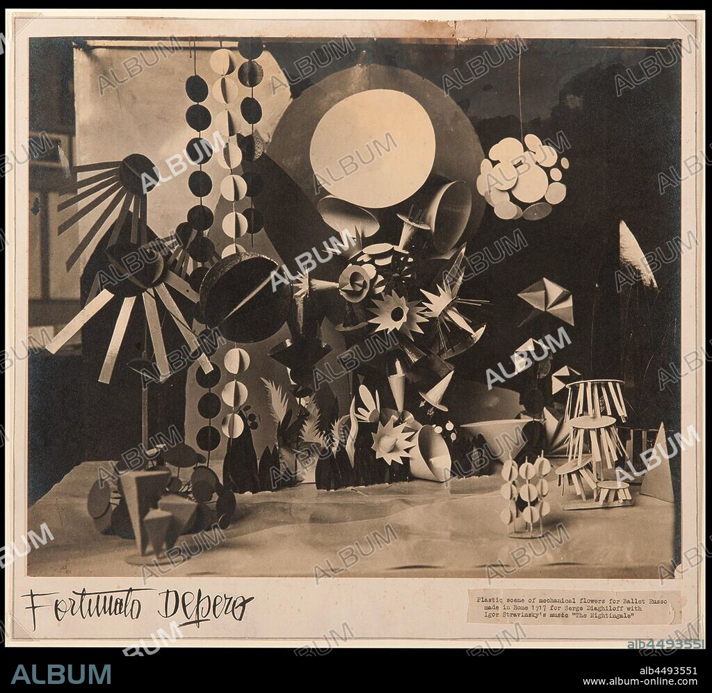 FORTUNATO DEPERO. The ballet Le chant du rossignol (The Song of the Nightingale) by Igor Stravinsky.