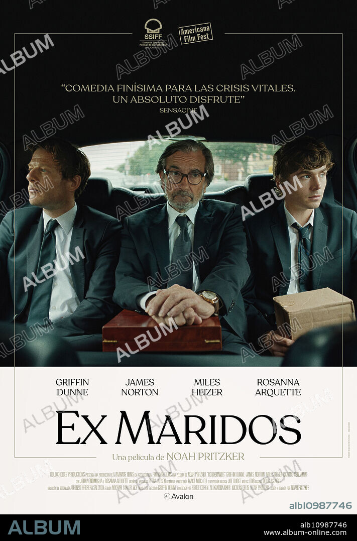 Poster of EX-HUSBANDS, 2023, directed by NOAH PRITZKER. Copyright Rathaus Films/Bruce Cohen Productions/Pimienta Films.