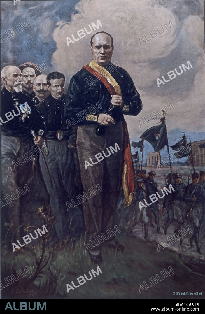 GALIMBERTI S. BENITO MUSOLINI EN LA MARCHA SOBRE ROMA  28/10/1922.
