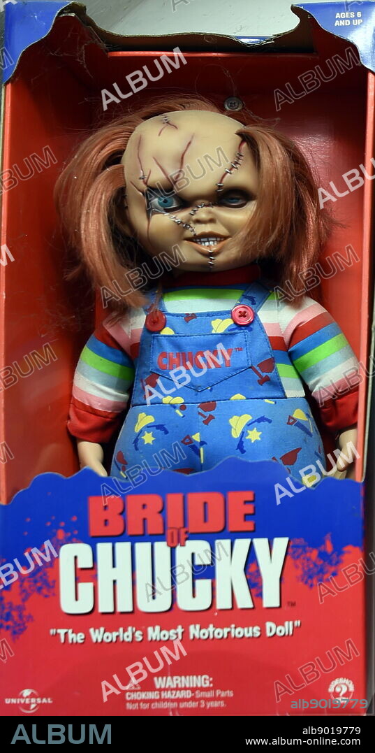 Toy made as part of the Charles Lee "Chucky" Ray, fictional character and the main antagonist of the Child's Play slasher film franchise. Chucky is portrayed as a vicious serial killer who, as he bleeds out from a gunshot wound, transfers his soul into a "Good Guy" doll and continuously tries to transfer to a human body. The character has become one of the most recognizable horror icons and has been referenced numerous times in popular culture.
