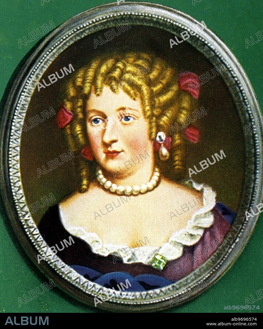Françoise-Athénaïs de Rochechouart-Mortemart, Marquise de Montespan (October 5, 1641 - May 27, 1707), known as Madame de Montespan, was a famous mistress of Louis XIV of France. - after a miniature by Jean Petitot. ©TopFoto.