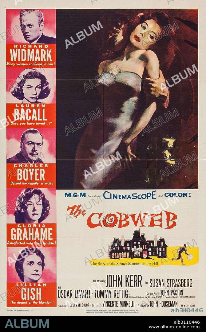 Poster de THE COBWEB, 1955, dirigida por VINCENTE MINNELLI. Copyright M.G.M.