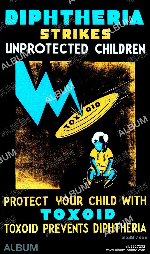 Entitled: "Diphtheria strikes unprotected children. Protect your child with toxoid. Toxoid prevents diphtheria". The Federal Art Project (FAP) was the visual arts arm of the Great Depression era New Deal Works Progress Administration Federal Project Number One program in the United States. Funded under the Emergency Relief Appropriation Act of 1935, it operated from August 29, 1935, until June 30, 1943. Reputed to have created more than 200,000 separate works, FAP artists created posters, murals and paintings. Some works still stand among the most-significant pieces of public art in the country. The FAP's primary goals were to employ out-of-work artists and to provide art for non-federal government buildings. The program made no distinction between representational and nonrepresentational art. As a result, the program supported such iconic artists as Jackson Pollock before their work could earn them income. No artist credited, dated March 20, 1941.