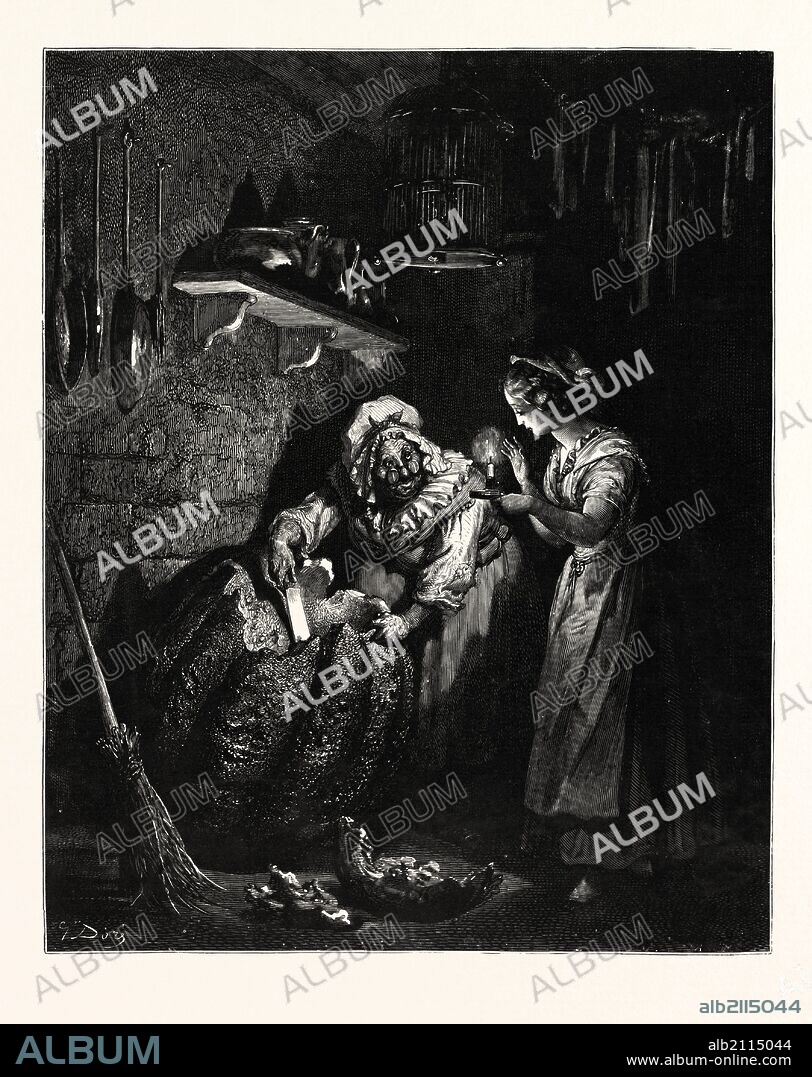 CINDERELLA'S PUMPKIN. GUSTAVE DORÉ. Cinderella, or The Little Glass Slipper, Cendrillon, ou La petite Pantoufle de Verre,Cenerentola,Aschenputtel, is a folk tale embodying a myth-element of unjust oppression/triumphant reward.