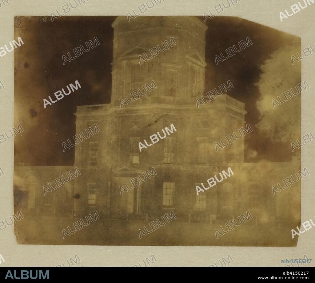 Base of Radcliffe Library, Oxford. William Henry Fox Talbot; English, 1800-1877. Date: 1842. Dimensions: 13.4 × 16.9 cm (image/paper); 29.6 × 24.9 cm (mount). Calotype paper negative. Origin: England.