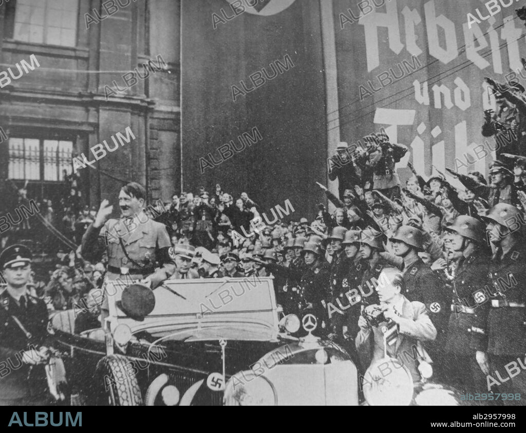 After his election as Chancellor, Adolf Hitter's popularity was evident at this May Day rally.