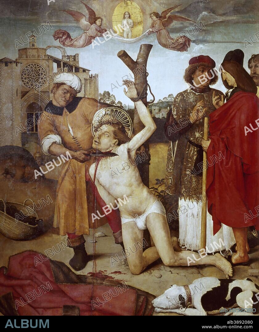 AYNE BRU. Martyrdom of Saint Cucuphas. Date/Period: From 1502 until 1507. Painting. Oil on wood. Height: 1,640 mm (64.56 in); Width: 1,330 mm (52.36 in).