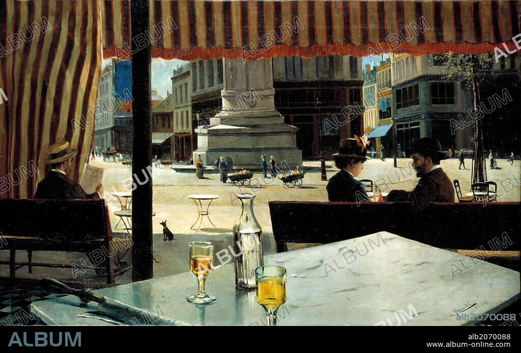 ELISEU MEIFRÈN. Eliseo Meifrén Roig / 'Paris square', 1887, Spanish School, Oil on canvas, 68 cm x 109,5 cm, P07862.