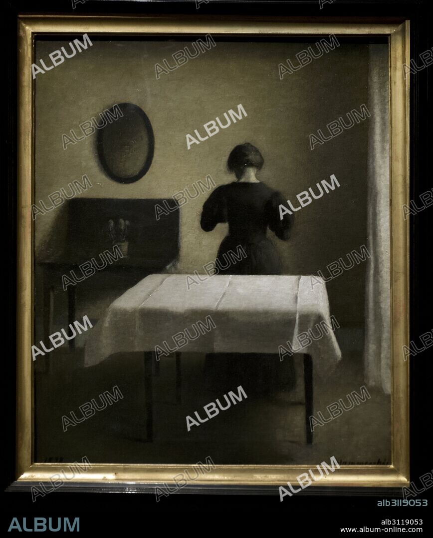 Vilhelm Hammershoi (1864-1919). Danish painter. Interior, 1898. National Museum. Stockholm. Sweden.