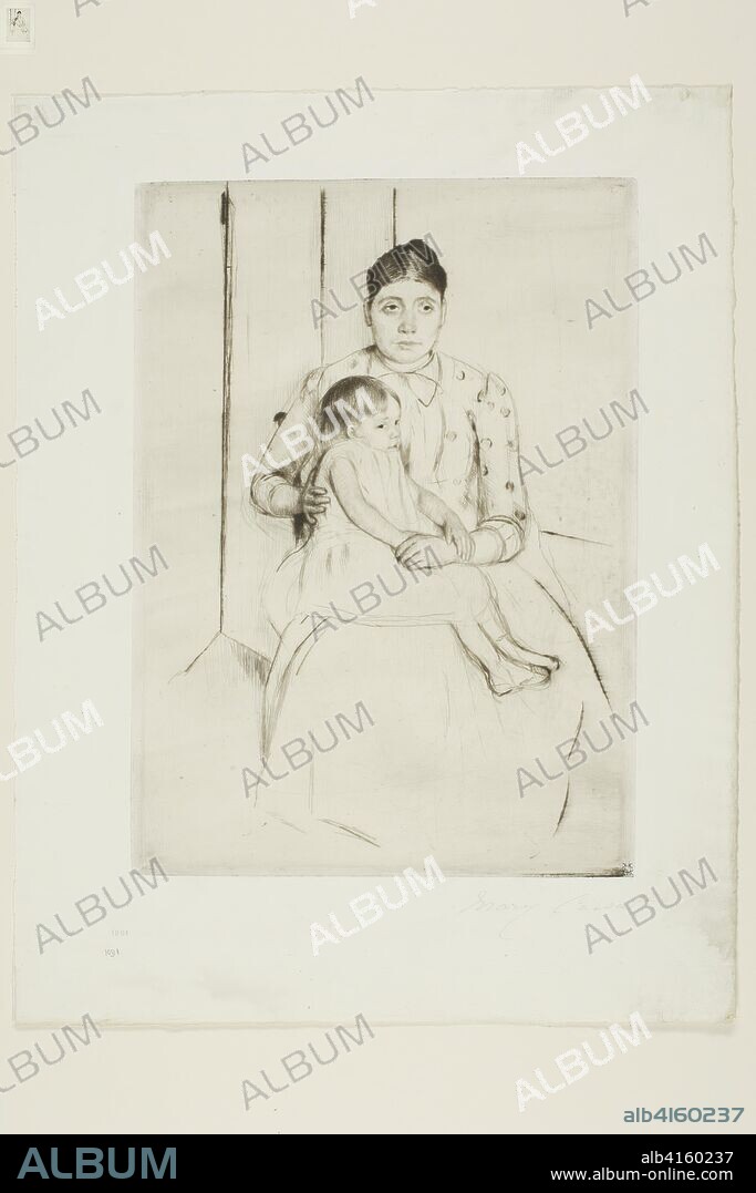 Repose. Mary Cassatt; American, 1844-1926. Date: 1890. Dimensions: 231 x 168 mm (image/plate); 310 x 240 mm (sheet). Etching in dark brown ink on off-white laid paper. Origin: United States.