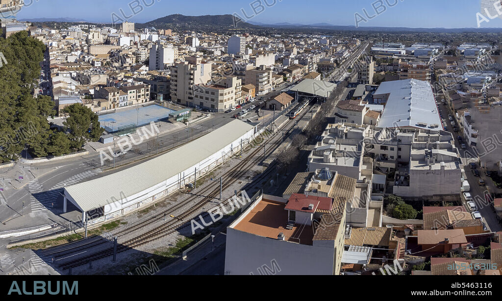bus station and train station, Inca, Mallorca, Balearic Islands, Spain.