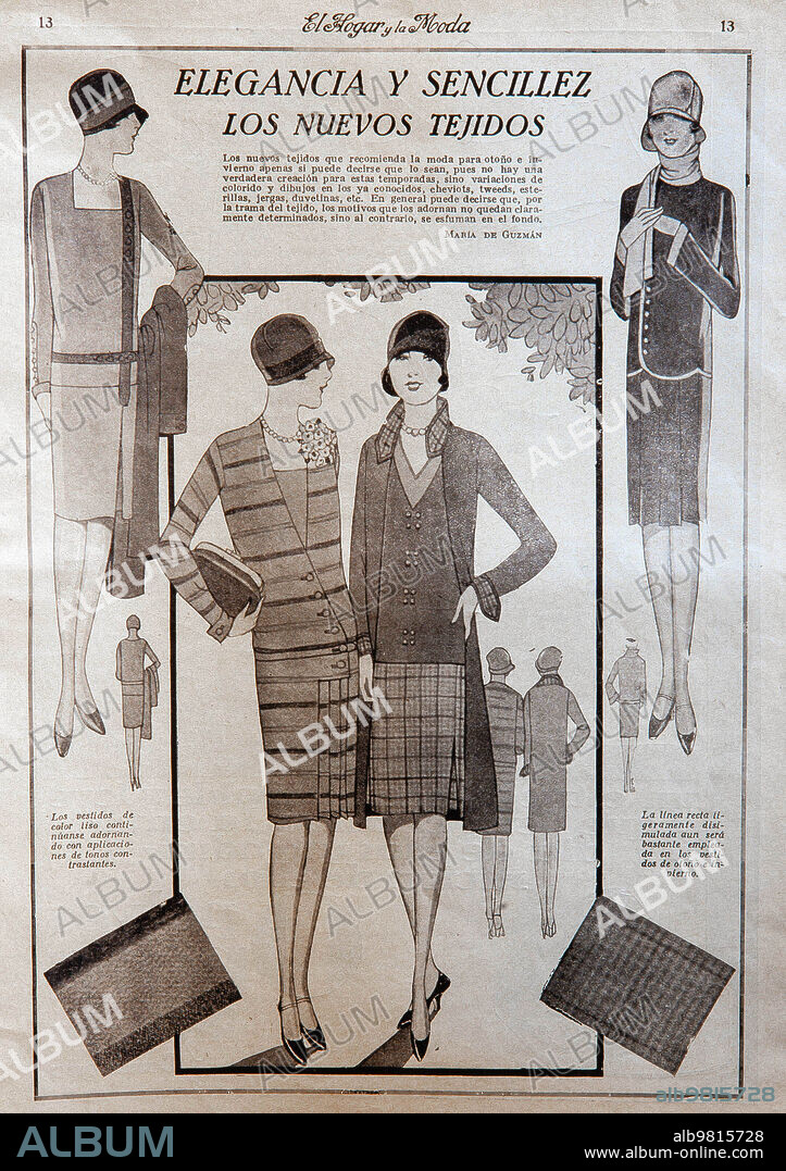 Interior de la revista femenina 'El hogar y la moda', años 20. Museu Textil i d'Indumentaria de Barcelona.