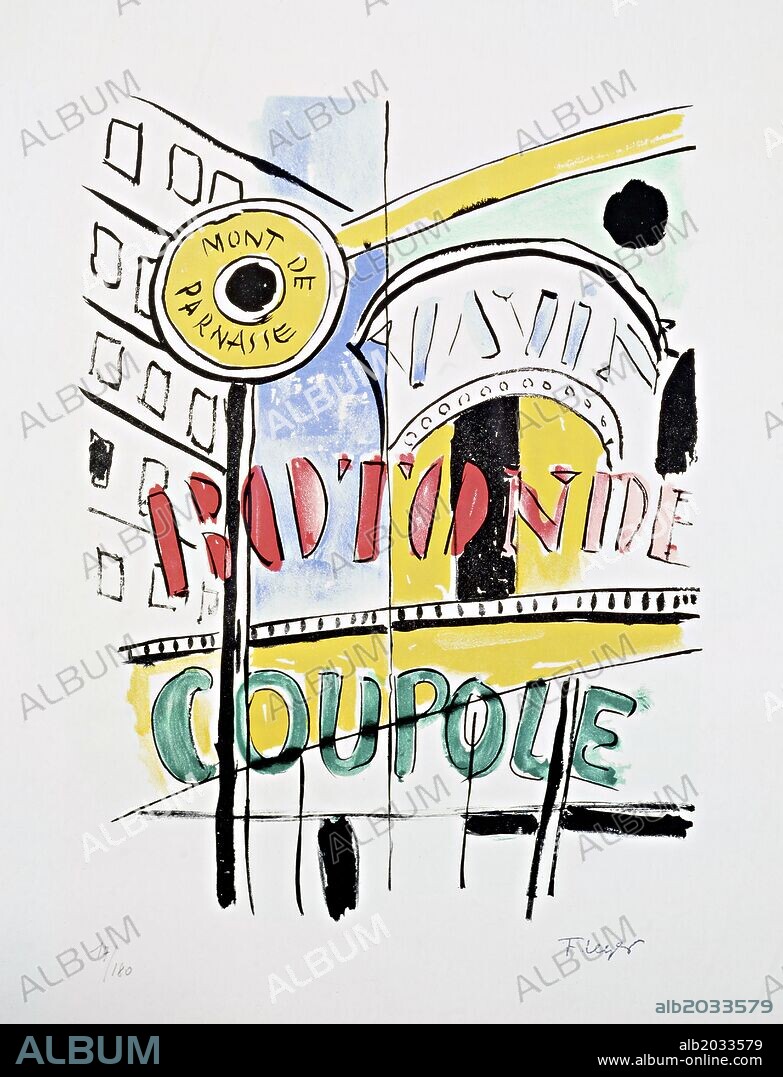 FERNAND LEGER. Fernand Léger / 'The City: Montparnasse', Ink and watercolour.