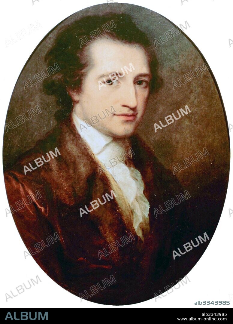ANGELICA KAUFFMANN. Portrait of Johann Wolfgang von Goethe.
