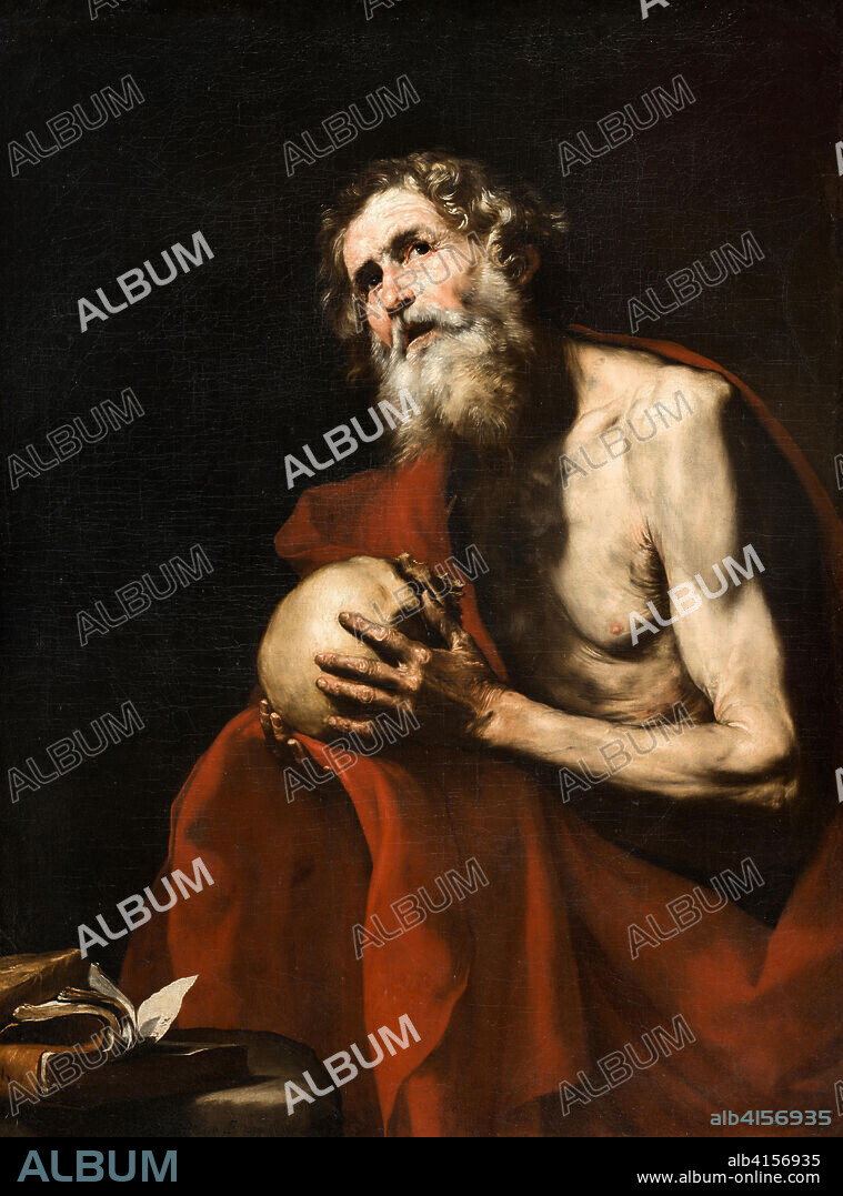 JOSÉ DE RIBERA. José de Ribera (Játiva, 1591- Nápoles, 1652). San Jerónimo penitente (1634). Óleo sobre lienzo. 126 x 78 cm.