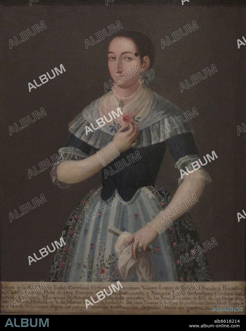 IGNACIO AYALA. MARIA ISABEL JERONIMA GUTIERREZ ALTAMIRANO, DECIMA CONDESA DE SANTIAGO CALIMAYA - 1802.