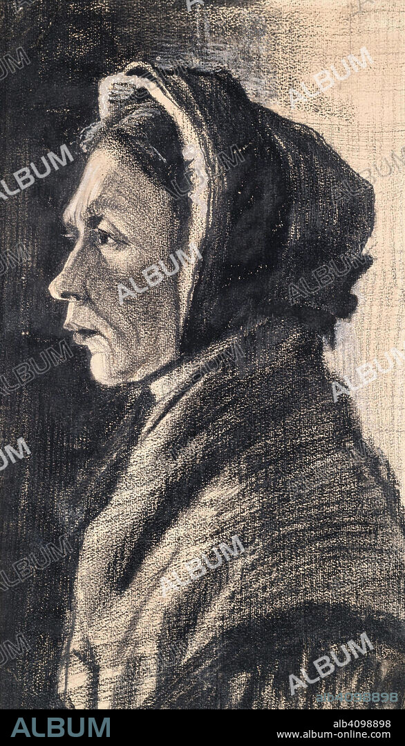 VINCENT VAN GOGH. Head of a Woman. Date: January 1883, The Hague. Dimensions: 45.4 cm x 26.3 cm.