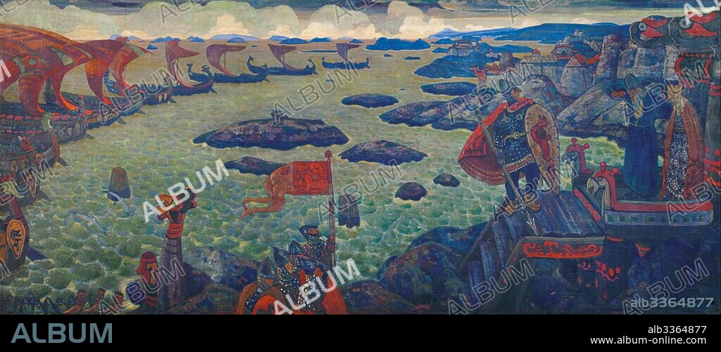 NICHOLAS ROERICH. Ready for the Campaign (The Varangian Sea).