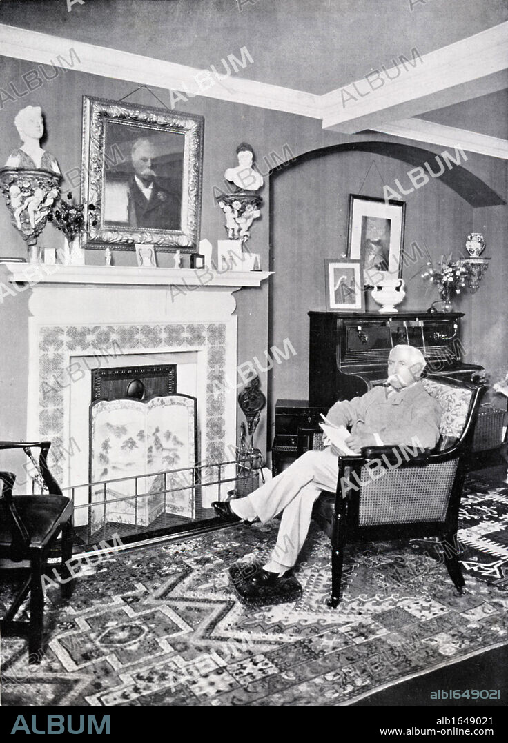 Alfred Austin (1835-1913) British poet laureate from 1896. Austin at home at Swinford Old Manor, Ashford, Kent, c1903.