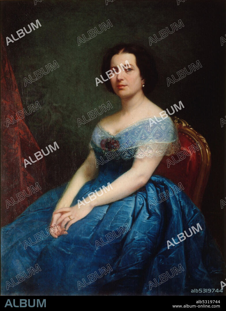 CHARLES ADOLPHE BONNEGRACE. Portrait of Ernesta Grisi (1816-1895).
