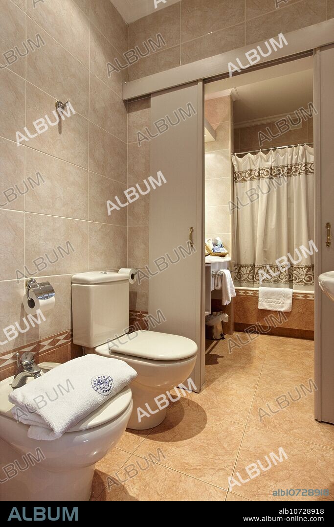 Hotel bathroom. Cestona Hotel and Spa, Gipuzkoa, Basque Country, Spain.