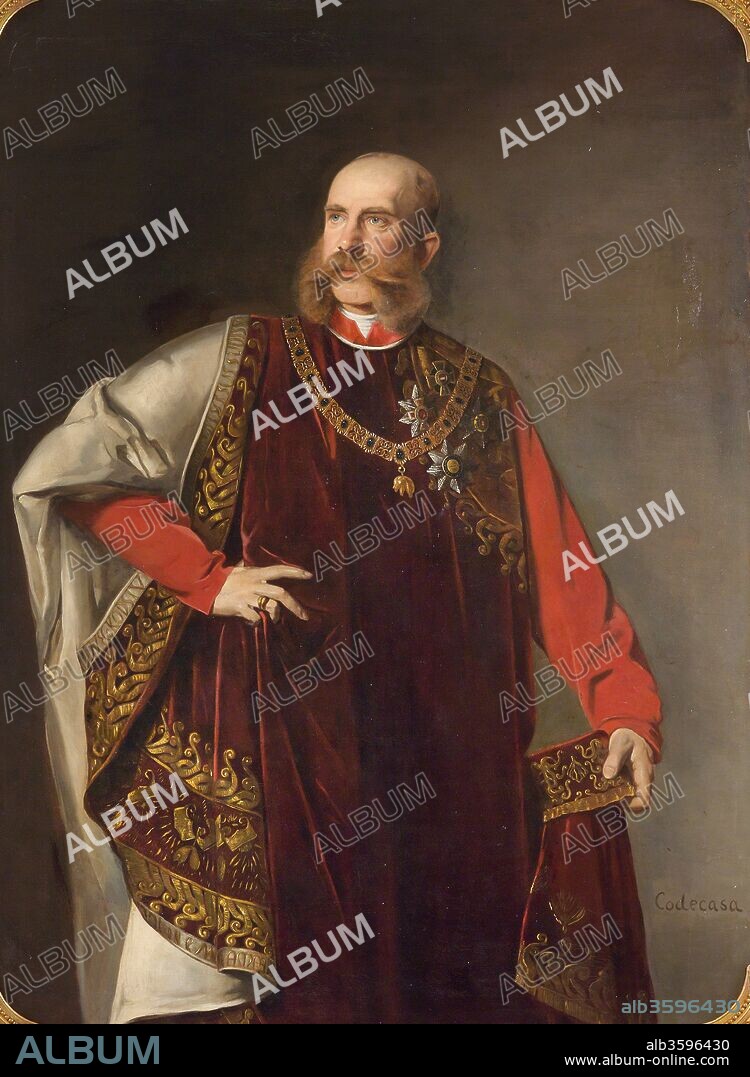 LOUISE CODECASA. Emperor Franz Joseph I. of Austria in the regalia of the Order of the Golden Fleece.