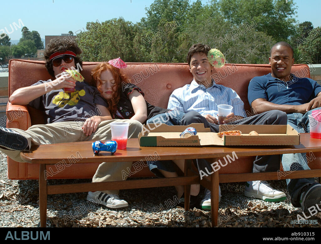 ADAM HERSCHMAN, COLUMBUS SHORT, JUSTIN LONG and MARIA THAYER in ACCEPTED, 2006, directed by STEVE PINK. Copyright UNIVERSAL PICTURES / HANOVER, SUZANNE.