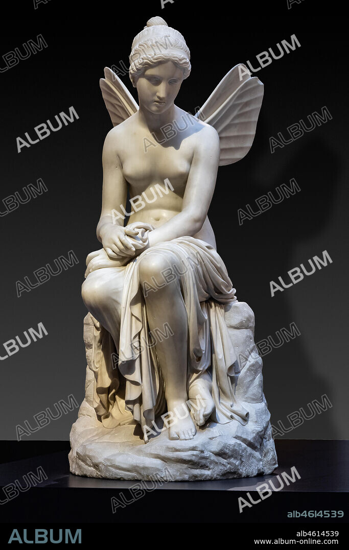 Pietro Tenerani: "Psyche Abandoned", Model,. marble sculpture, 1816.