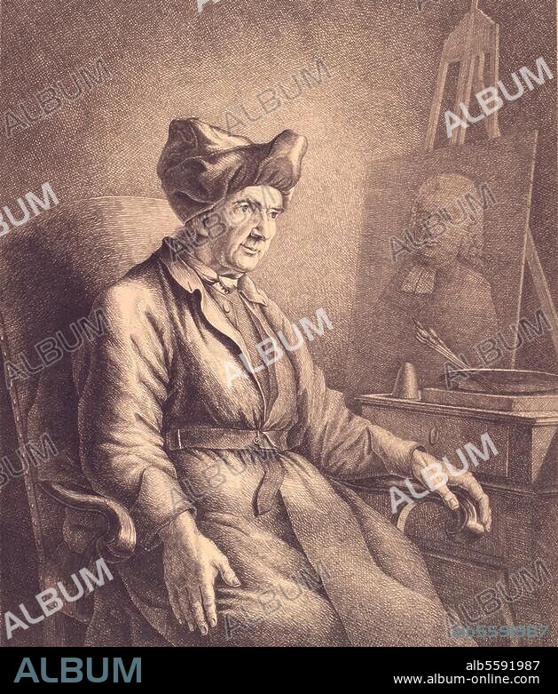 Falbe, Joachim Martin; dt. Bildnismaler u. Radierer; Berlin 11.6.1709 - ebd. 22.3.1782. - "IOACHIMUS MARTINUS FALBE (...) ". Radierung, undat. (1779), von Johann Georg Rosenberg (1739-1808). 34,2 × 27,5 cm. Berlin, Sammlung Archiv für Kunst und Geschichte.