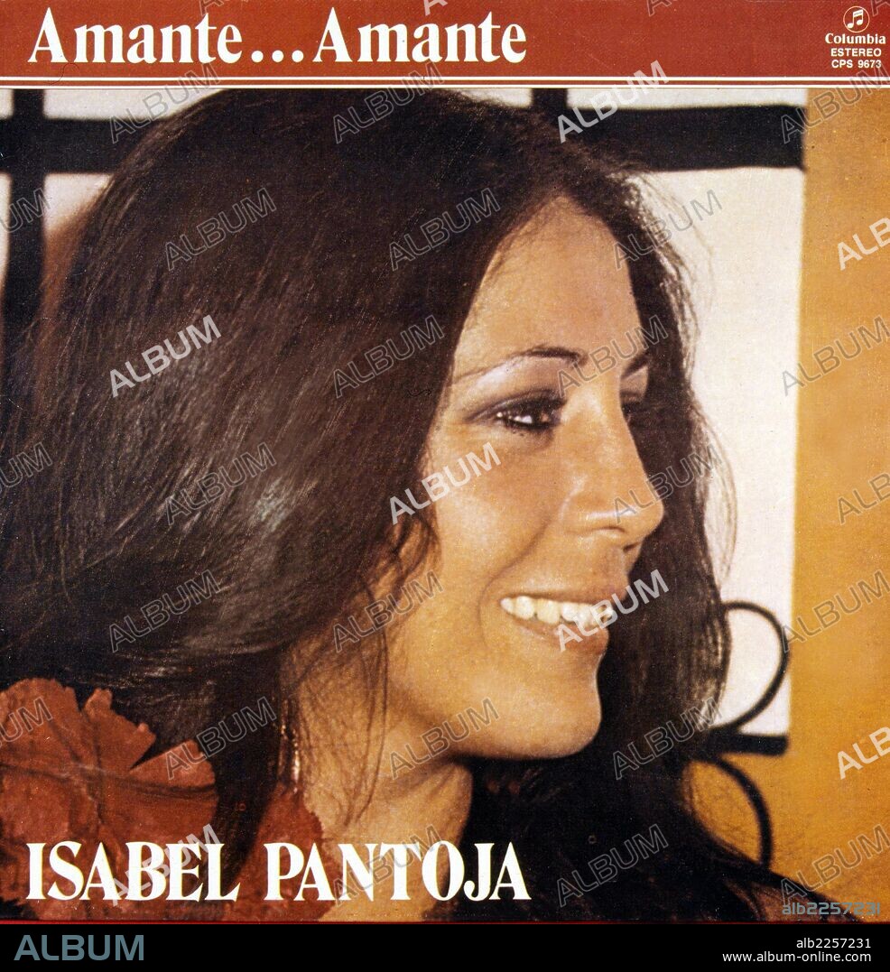 PANTOJA , ISABEL. MARIA ISABEL PANTOJA MARTIN. CANTANTE ESPAÑOLA.SEVILLA . PORTADA DE DISCO " AMANTE , AMANTE " 1981.
