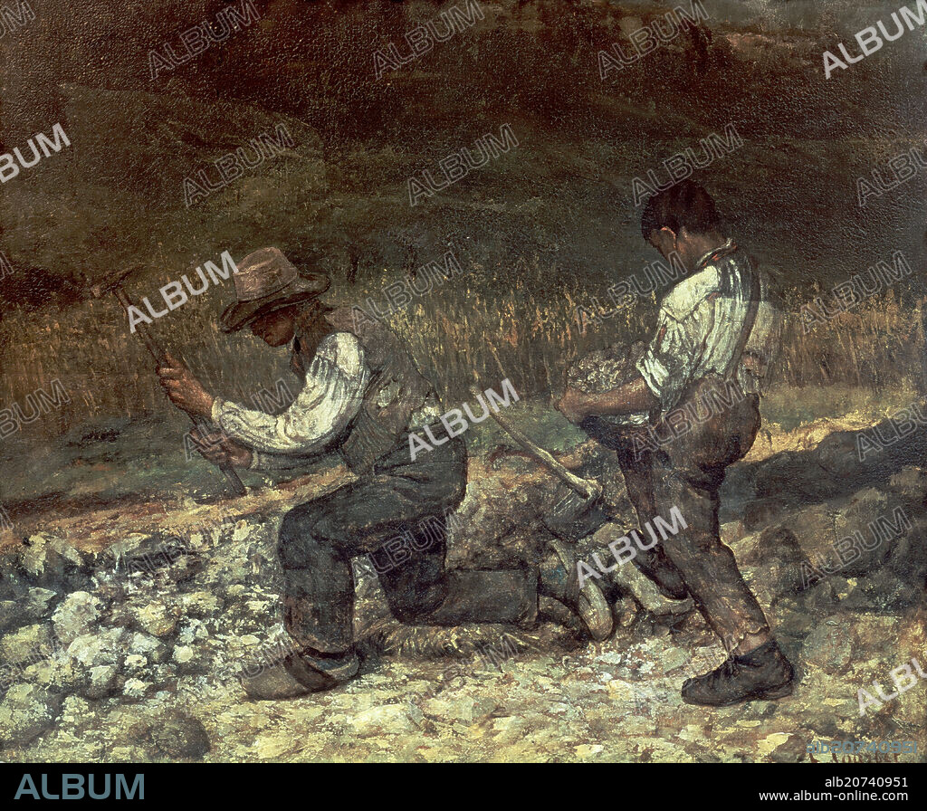 GUSTAVE COURBET. LOS PICAPEDREROS - 1850 - REALISMO FRANCES.