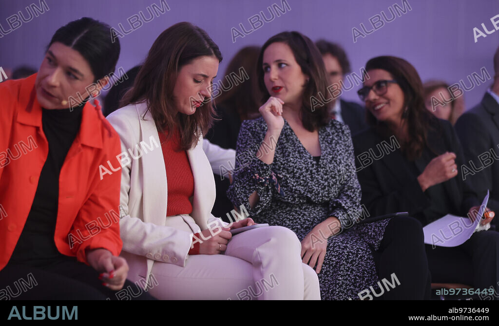 Madrid, 11/16/2022. Minister Ione Belarra inaugurates, together with the special representative of the Secretary General of the United Nations on Violence against Children, Najat Maalla M'jid, in the presence of Minister Irene Montero, the presentation event of the 'Strategy for the Eradication of Violence Violence against Children and Adolescence', at the Casa del Lector. Photo: Jaime García. ARCHDC.
