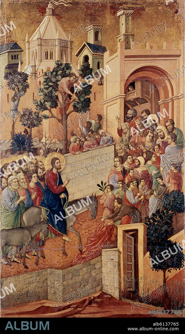 DUCCIO DI BUONINSEGNA (1255-1319). Maesta: Entry into Jerusalem - 1308/11 - 100x57 cm.