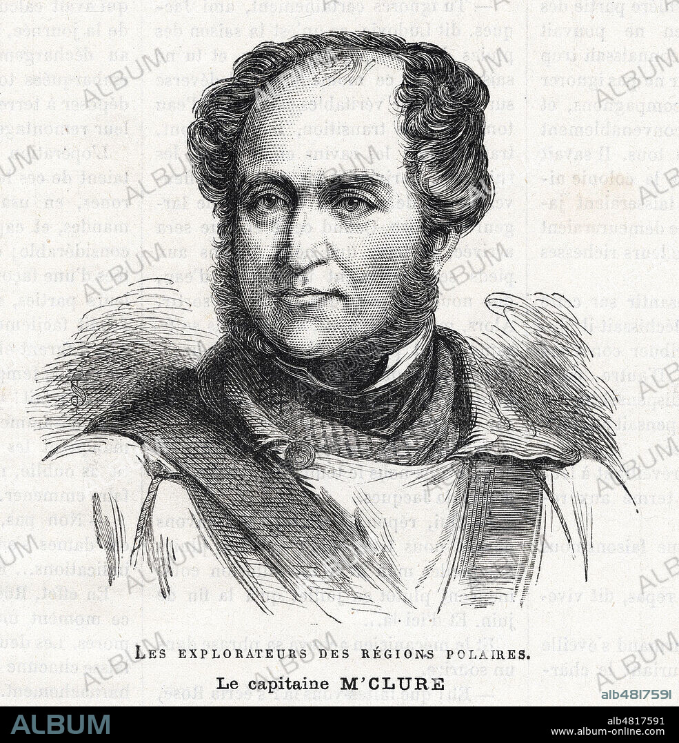 La capitaine Robert McCLURE (1807-1873). Illustration pour le Journal des Voyages du 16 decembre 1883. Credit : Collection Kharbine-Tapabor.