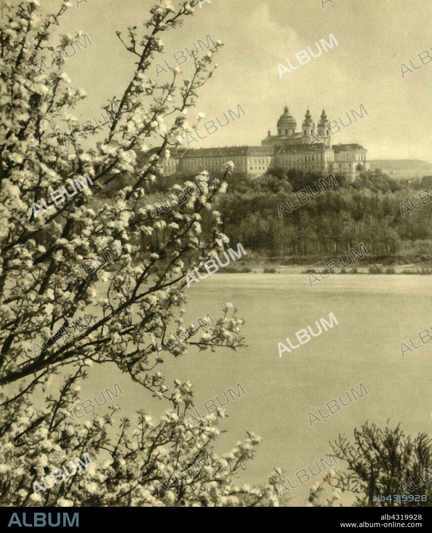 Melk Abbey, Lower Austria, c1935. Benedictine abbey above the town of Melk, overlooking the River Danube. From "Österreich - Land Und Volk", (Austria, Land and People). [R. Lechner (Wilhelm Müller), Vienna, c1935].