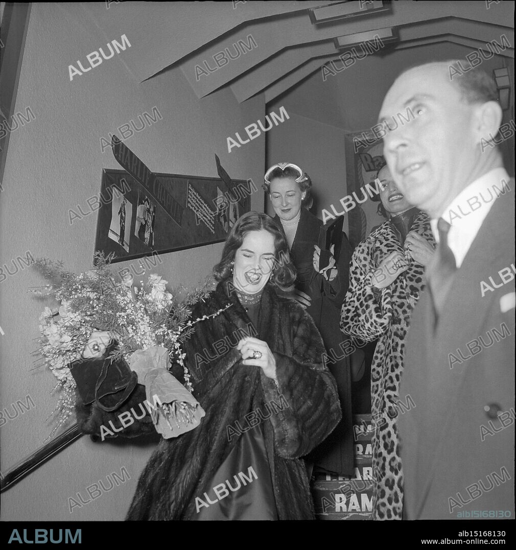 Oona Chaplin at the premiere of Limelight in Zurich, 1953.