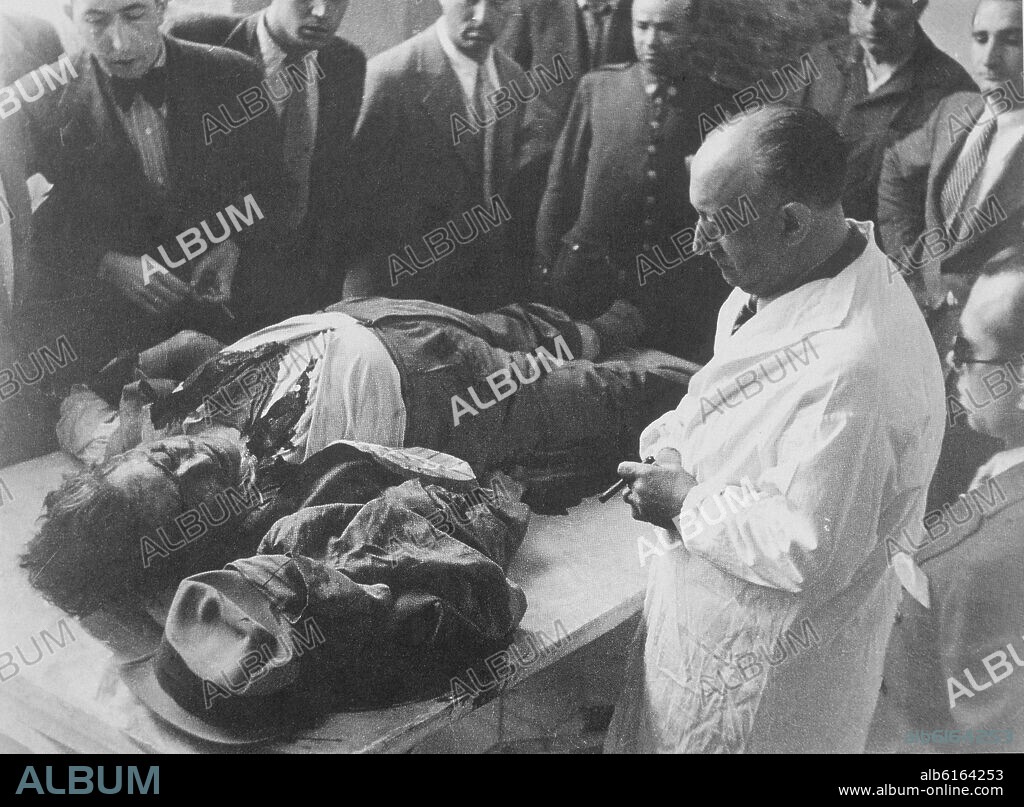 EL CADAVER DE CALVO SOTELO - POLITICO ASESINADO EL 13 DE JULIO DE 1936.