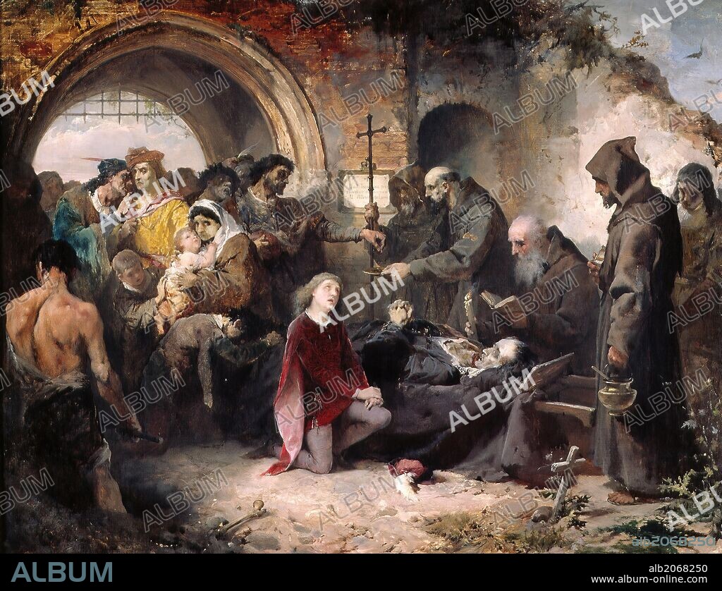 Eduardo Cano de la Peña / 'Entierro del condestable Don Álvaro de Luna', 1858, Escuela Española, Óleo sobre Lienzo, 52 cm x 68 cm, P07803.