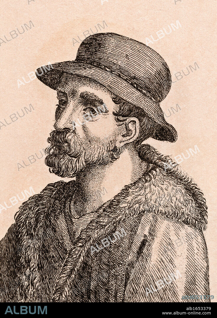 Giovanni da Udine 1487-1561 ? Italian painter From 75 Portraits Of Celebrated Painters From Authentic Originals etched by James Girtin Published London 1817.
