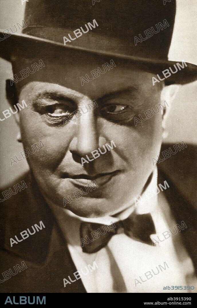 Emil Jannings, Swiss actor, 1933. Jannings (1884-1950) was the first winner of the Academy Award for Best Actor, which he won for his performances in 'The Way of All Flesh' and the 'Last Command' (1928). His Hollywood career suffered with the onset of talking pictures due to his heavy German accent, prompting him to return to Europe.
