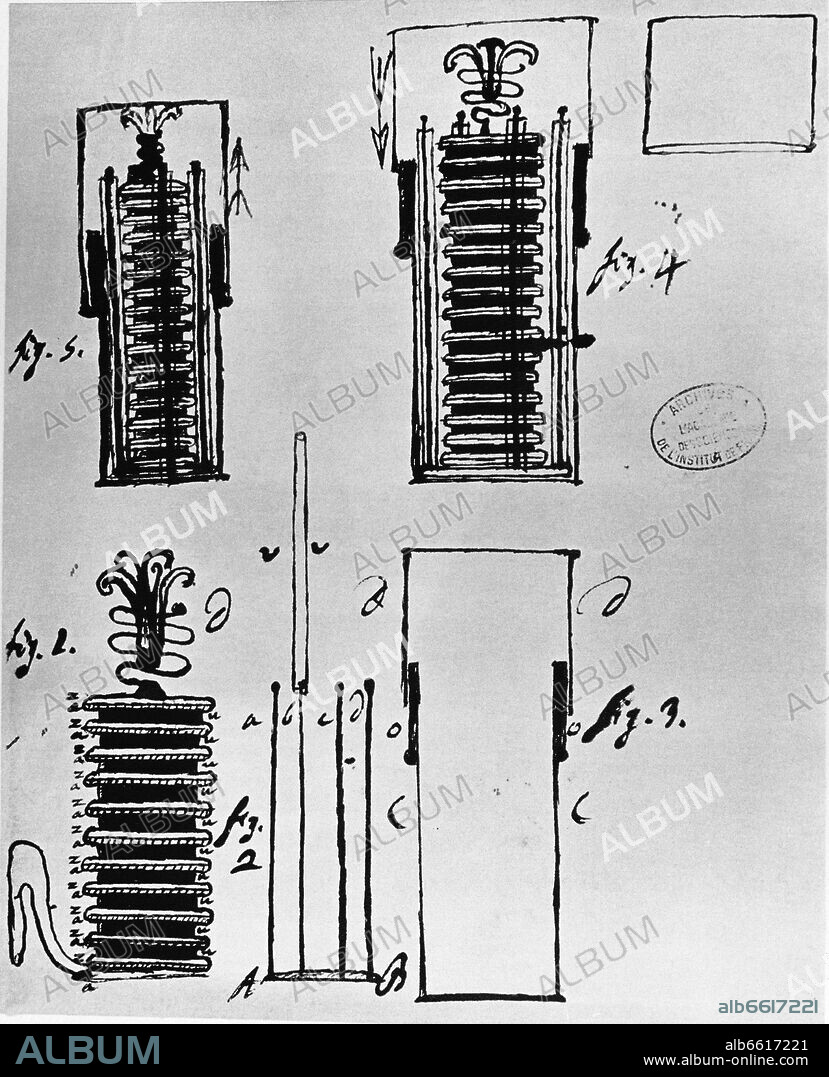ALESSANDRO VOLTA. PILA ELECTRICA INVENTADA POR ALEJANDRO VOLTA EN 1800.