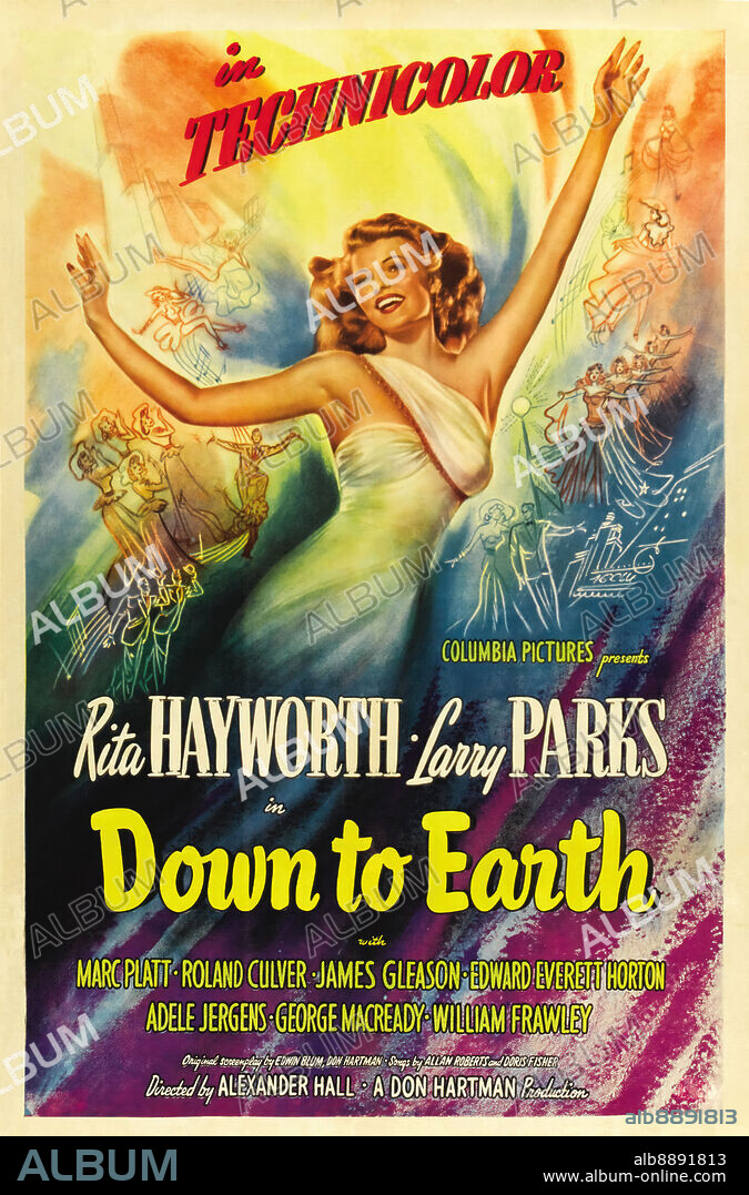 RITA HAYWORTH in EINE GÖTTIN AUF ERDEN, 1947 (DOWN TO EARTH), unter der Regie von ALEXANDER HALL. Copyright COLUMBIA PICTURES.